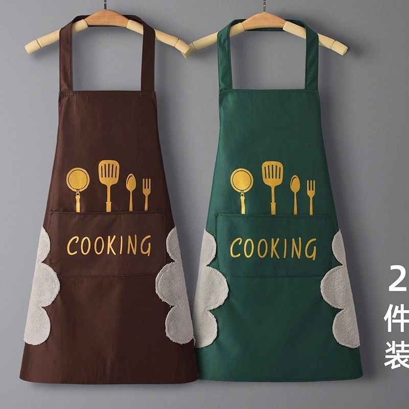 tạp dề nhà bếp gia dụng bán hàng trực tiếp khách sạn dày dặn đồ nướng nướng siêu thị cửa hàng quần áo làm việc chống thấm dầu-proof nhà bếp tạp dề hợp thời trang nhật bản hàn quốc phong cách âu mỹ quần áo làm việc oil-proof