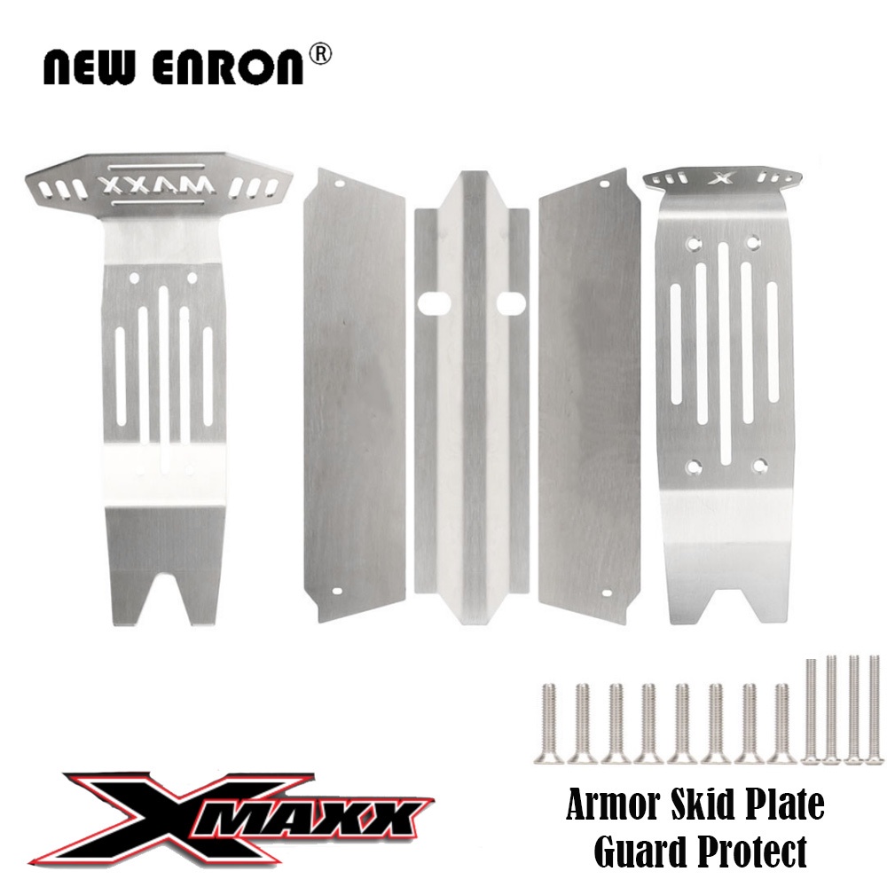 Bộ bảo vệ tấm chắn trượt khung xe 7744 Thép không gỉ cho bộ phận ô tô RC 1/5 Traxxas X-Maxx 1:5 XMAXX 6S 8S 77086-4