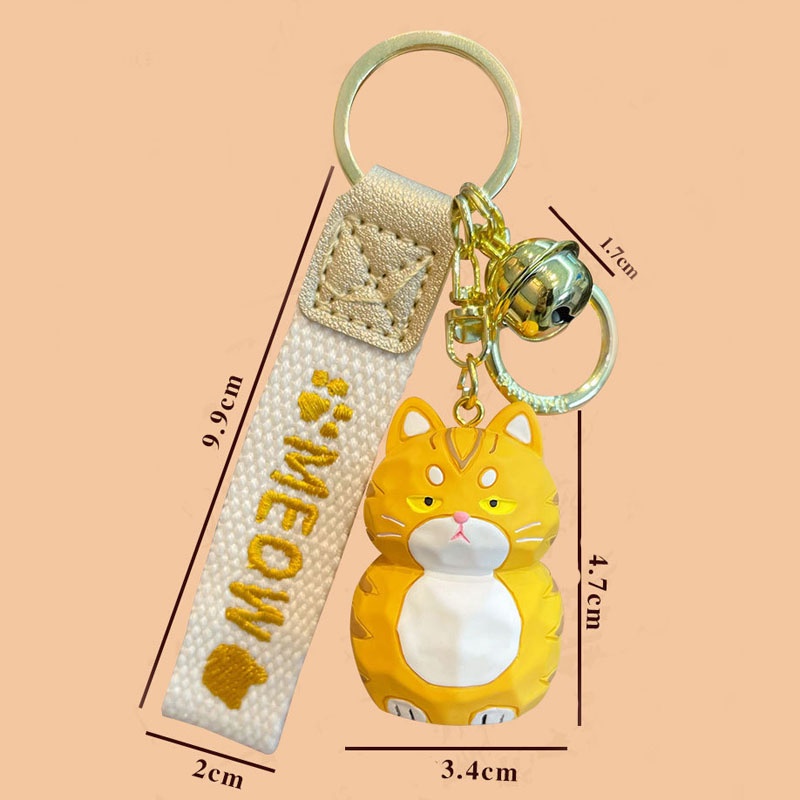 Móc Khóa Nhựa Hình Mèo Dễ Thương