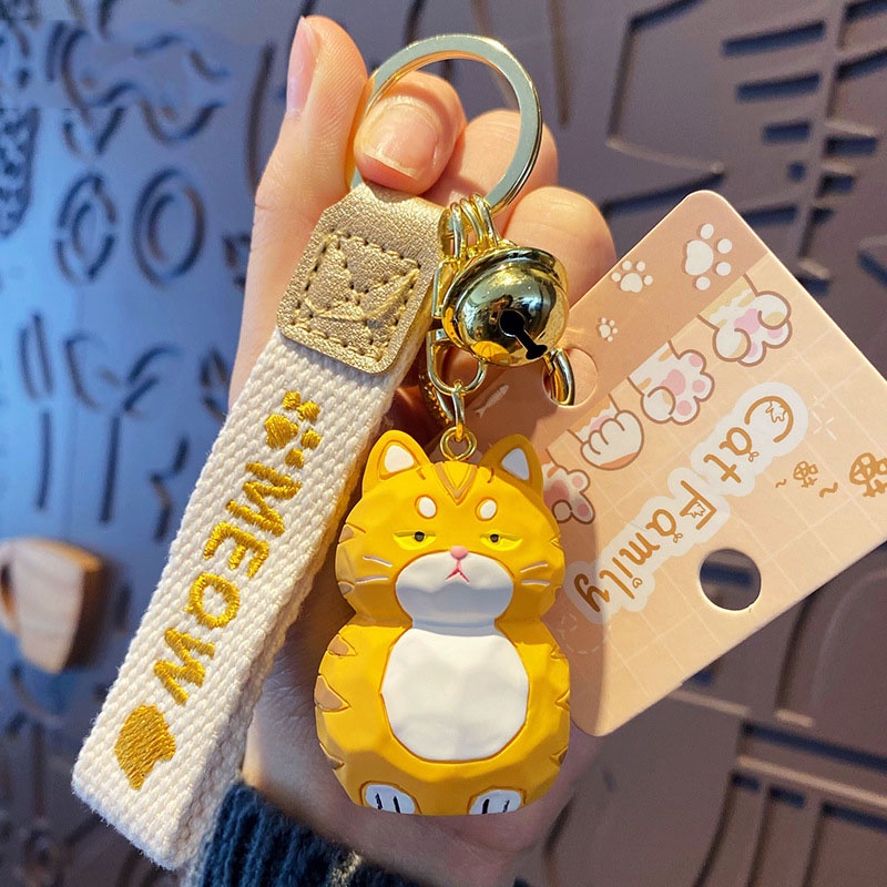 Móc Khóa Nhựa Hình Mèo Dễ Thương