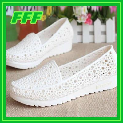 Giày Sandal Nhựa Đế Xuồng Chống Trượt Thời Trang Mùa Hè