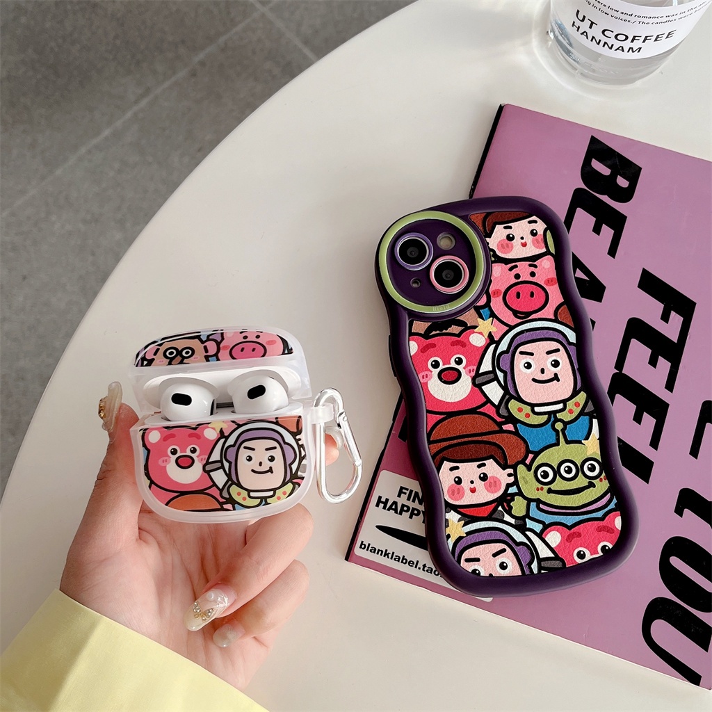 Ốp Bảo Vệ Hộp Đựng Tai Nghe AirPods 1 / 2 / 3 Hình Hoạt Hình Xinh Xắn