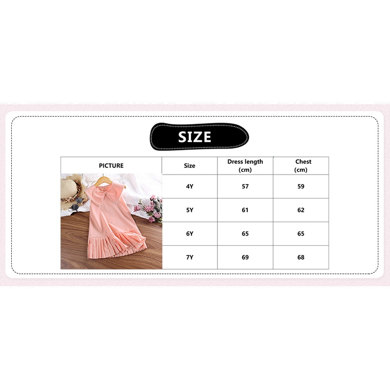Đầm SIYYIS không tay xếp ly đính nơ màu sắc ngọt ngào dành cho bé gái 4-7 tuổi