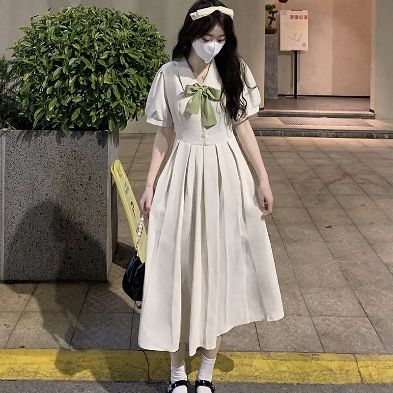 Đầm Midi Dáng Ôm Eo Vừa In Họa Tiết Hoa Chuông Phong Cách Pháp Cổ Điển Thời Trang Mùa Hè Xinh Xắn Cho Nữ