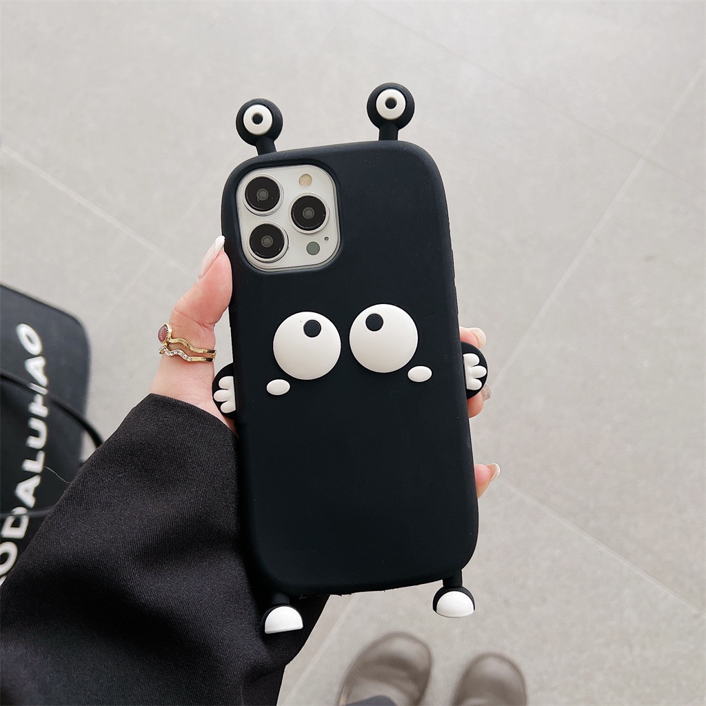 Ốp Điện Thoại Silicone Mềm Hình Bùi Nhùi Cá Tính Cho iphone Case 14 Pro Max 13 Pro Max 12 Pro Max