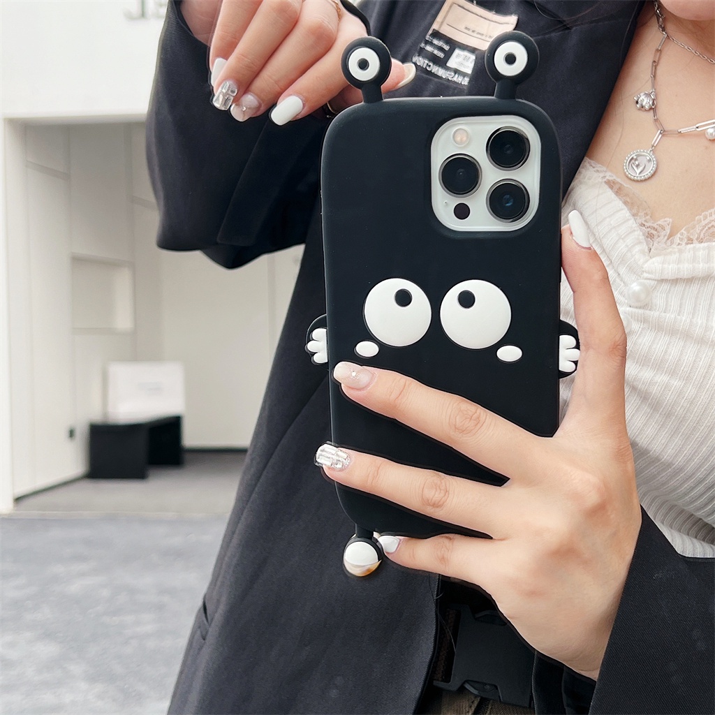 Ốp Điện Thoại Silicone Mềm Hình Bùi Nhùi Cá Tính Cho iphone Case 14 Pro Max 13 Pro Max 12 Pro Max