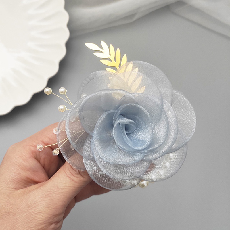 Vòng Hoa Đeo Tay Cô Dâu Đính Ngọc Trai Sang Trọng