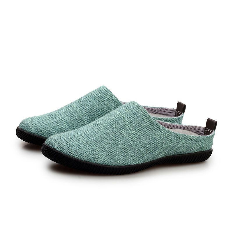 Giày Lười Vải Lanh Thoáng Khí Thời Trang Mùa Hè Cho Nam