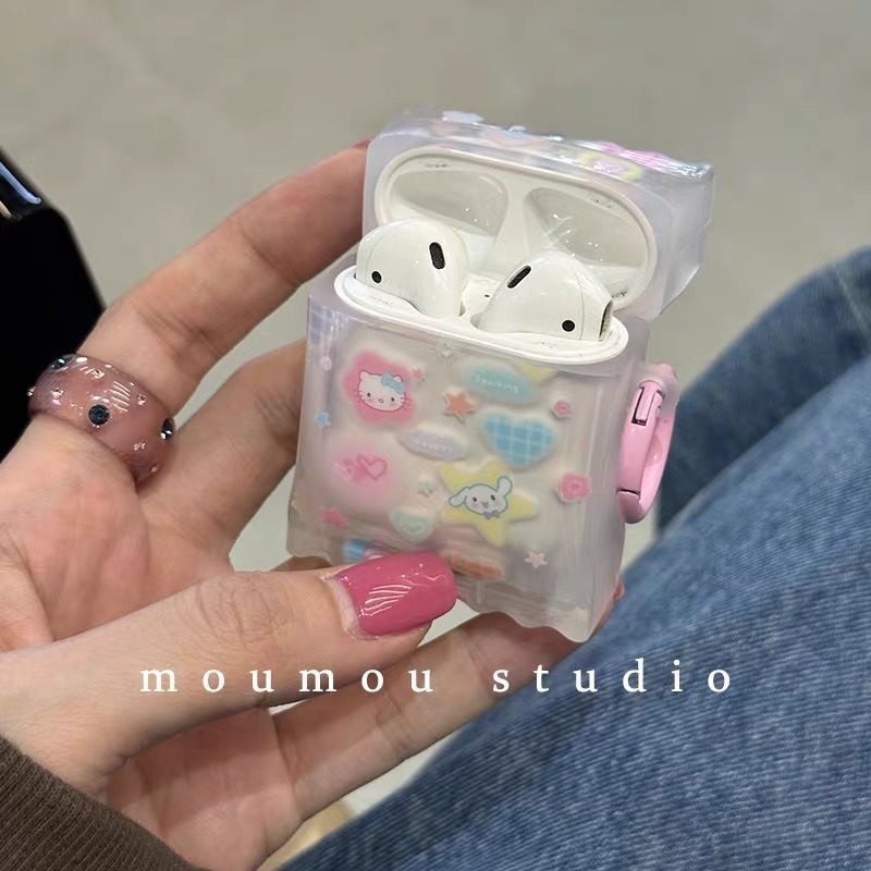 Vỏ Bảo Vệ Hộp Sạc Tai Nghe Bluetooth Không Dây airpods2 pro3 2 Hình Kẹo Sanrio Dễ Thương