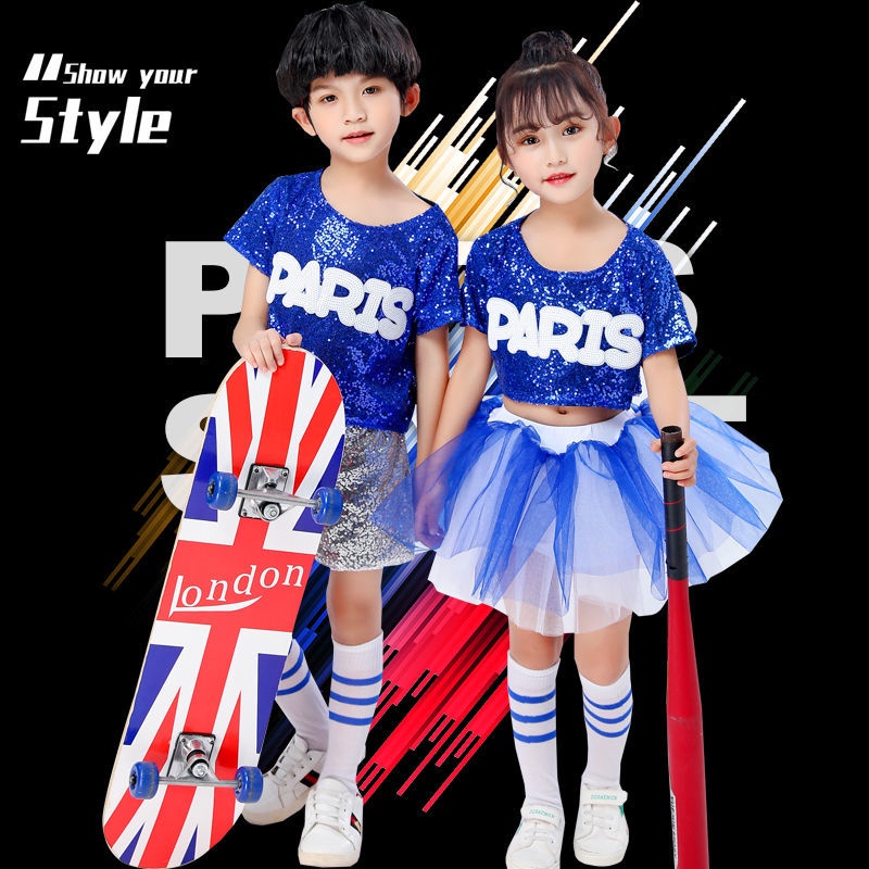 Bộ Trang Phục Cổ Vũ Nhảy Múa Đính Kim Sa 61 Cho Bé