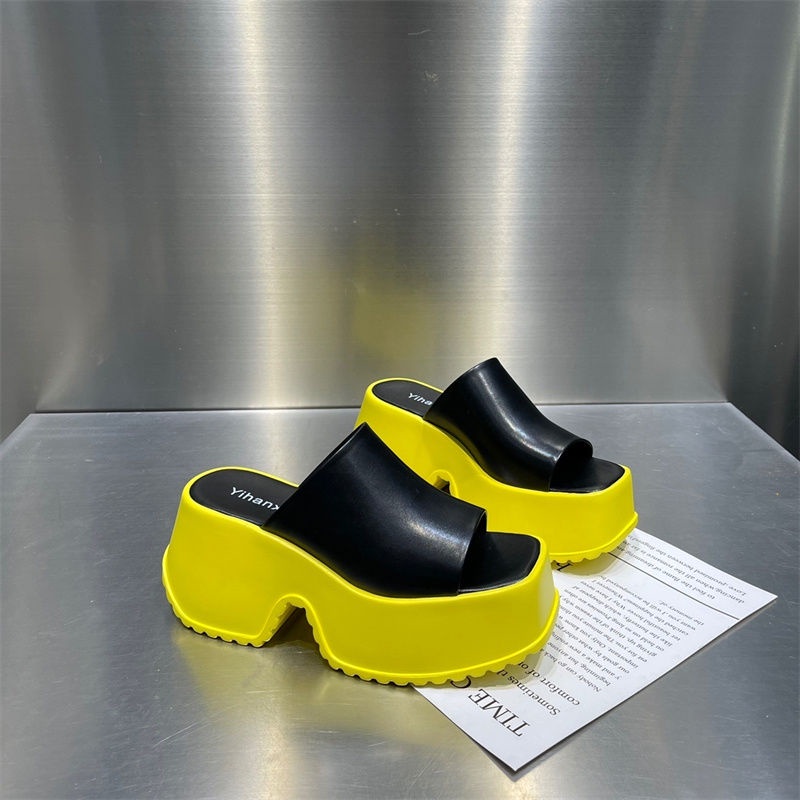 Dép Sandal Đế Xuồng Dày Mũi Vuông Thời Trang Mùa Hè 2023 Cho Nữ
