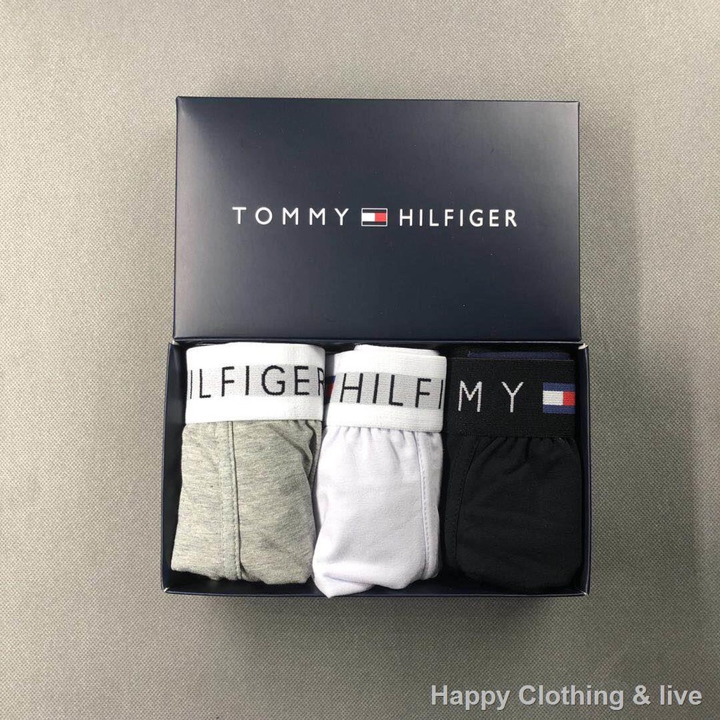 Bộ 3 Quần Lót boxer TOMMY HILFIGER cotton Bốn Góc Mới Làm Quà Tặng Cho Nam