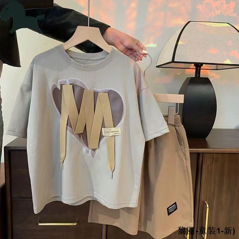 Seluar Set Đồ Thể Thao Mùa Hè 2023 Gồm Áo Thun cotton Tay Cộc In Hình Phật murah borong borong Cho Bé