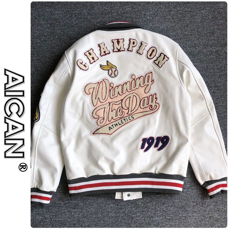 Áo Khoác Bóng Chày Da Pu Dáng Rộng Phong Cách Hip Hop Mỹ Cá Tính Cho Nam