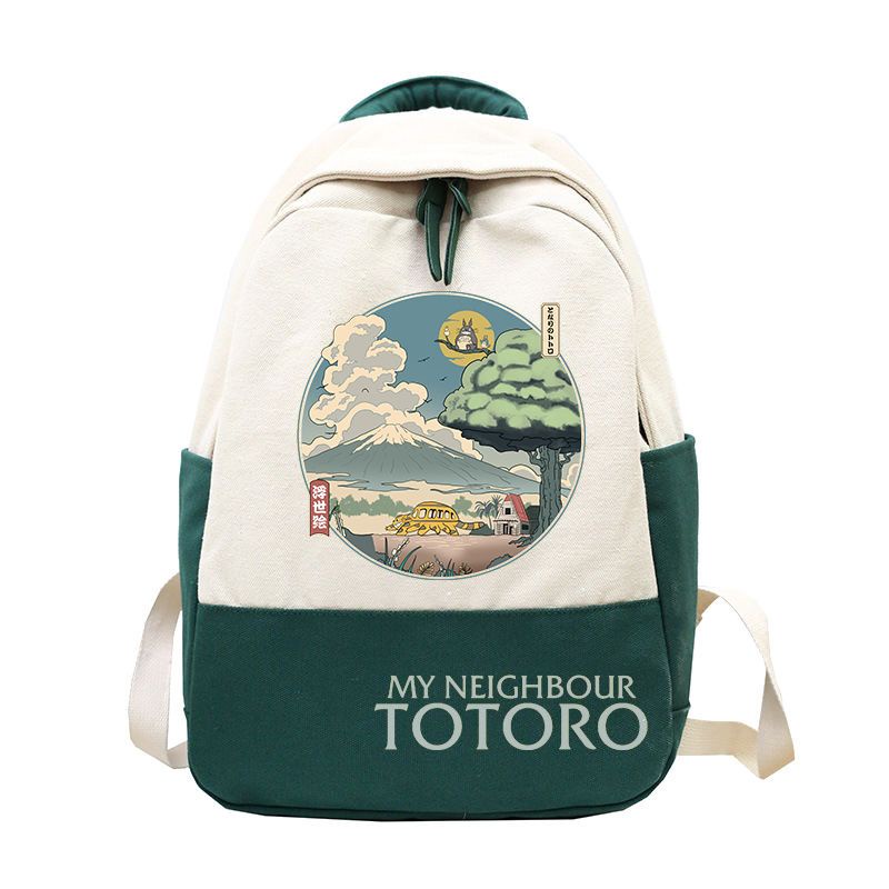 Ba Lô Vải Canvas In Hình Anime Ghost Slayer Blade My Neighbor Totoro Luffy Vui Nhộn Cho Học Sinh Trung Học Lưng