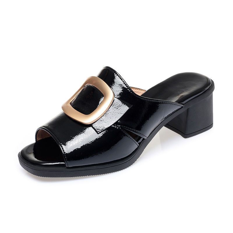 Dép Sandal Đế Mềm Dày Bằng Da Thật Thời Trang Dành Cho Nữ