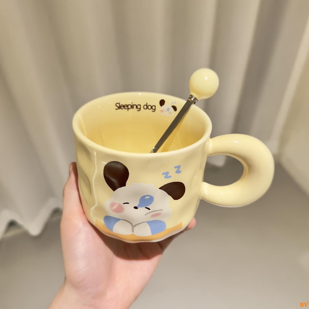 Ly Uống Sữa In Hoạt Hình Dễ Thương Dùng Làm Quà Tặng Sinh Nhật Cho Bạn Gái / Bạn Trai