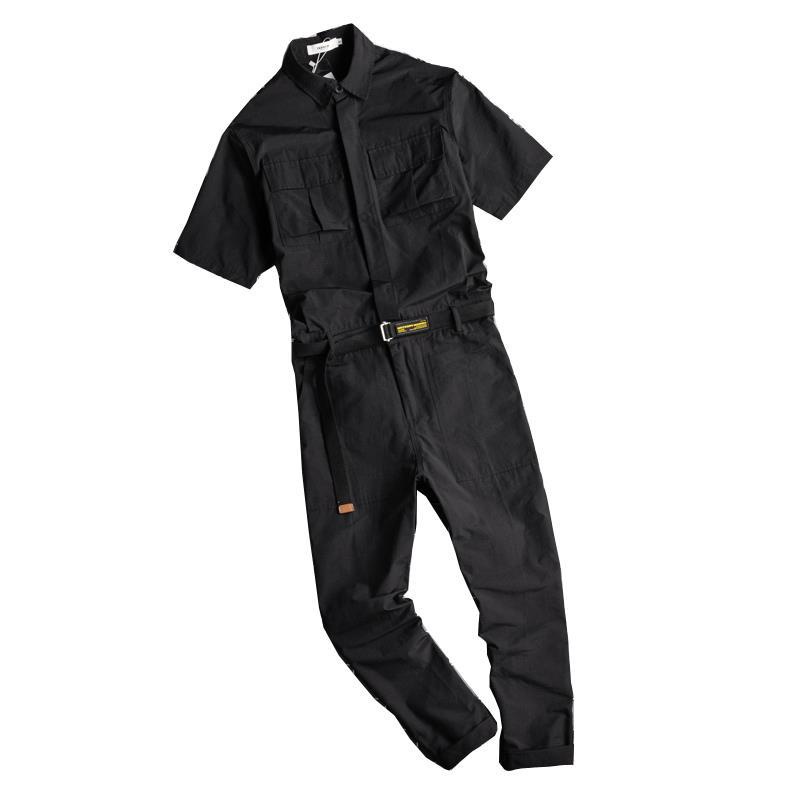 Hàng Có Sẵn!Áo Liền Quần Ngắn Tay Dáng Rộng Thời Trang Mùa Hè Nhật Bản Cá Tính Dành Cho Nam