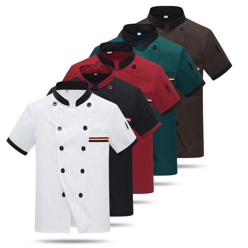 M-5XL Quần áo làm việc đầu bếp quần áo dài ngắn tay nam và nữ quần áo sau nhà bếp lớn phục vụ ăn uống nhà hàng căng tin khách sạn quần áo nhà bếp