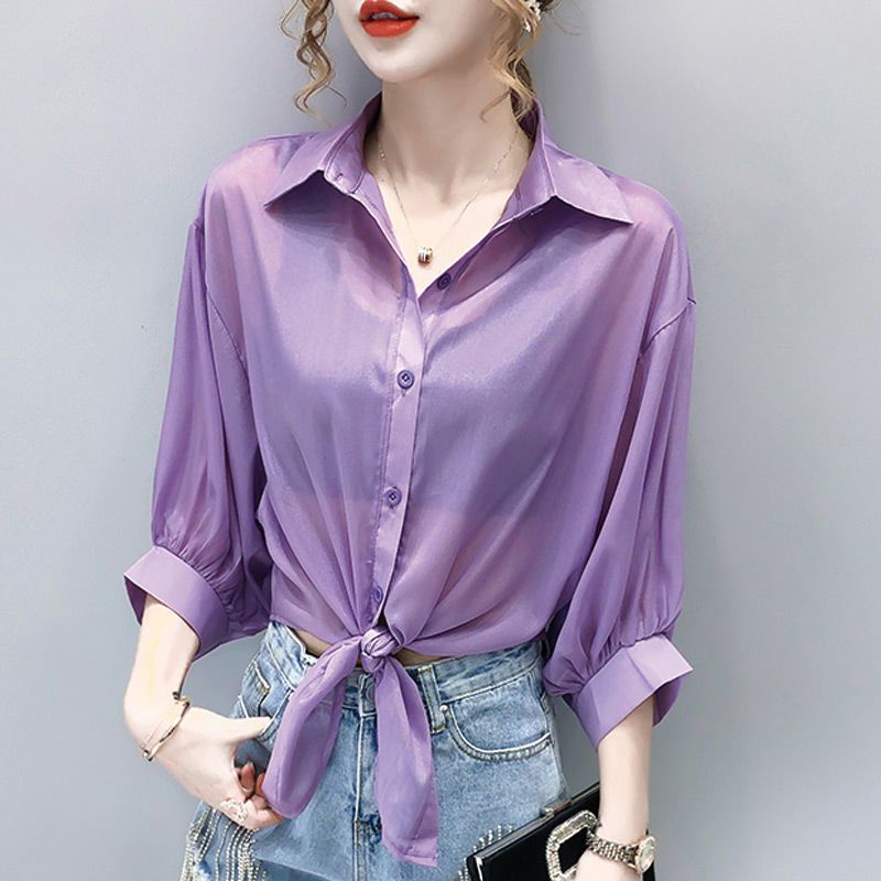 Áo Sơ Mi Chiffon Chống Nắng Thoáng Khí Thời Trang Mùa Hè 2023 Dành Cho Nữ