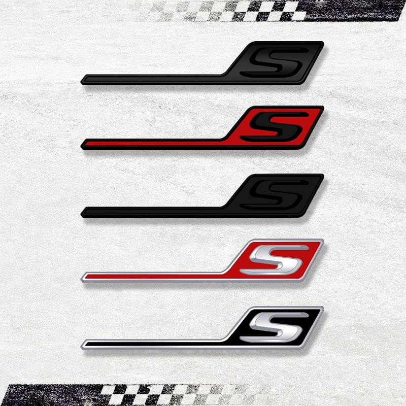 Logo Chữ S ABS 3D Dán Trang Trí Thân Sau Xe Hơi Mercedes Benz C63S GLS63S CLA45S GTS AMG