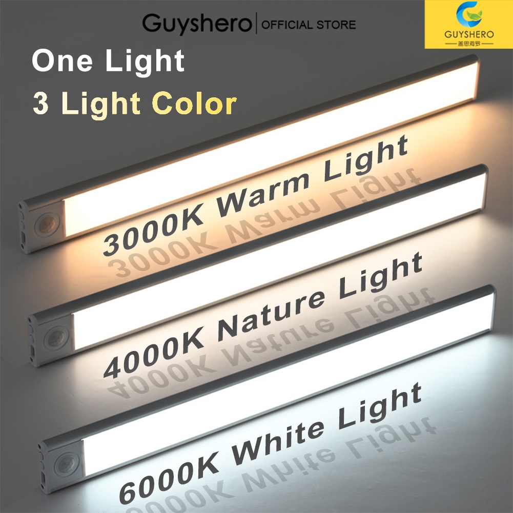 Đèn LED GUYSHERO không dây dạng hút từ tính cảm biến tự động sạc pin cỡ 10cm/21cm/30cm/50cm