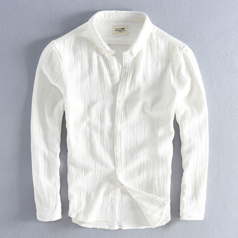Áo Sơ Mi Dài Tay Hai Lớp Dáng Ôm Trẻ Trung Giản Dị Dành Cho Nam