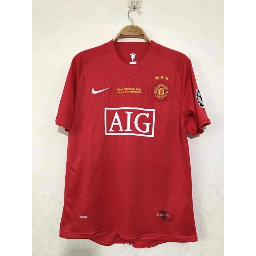 Áo Bóng Đá Đội Tuyển MNU 07-08 Man UCL FINAL 3 Sao Phiên Bản Giới Hạn
