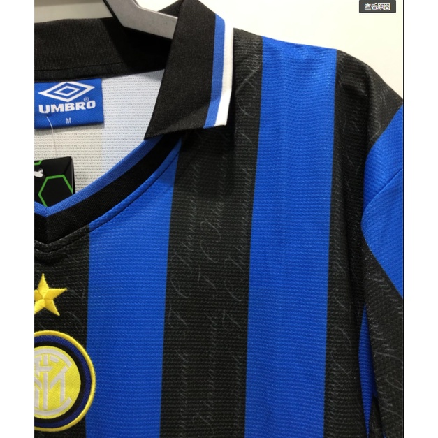 Áo Bóng Đá Đội Tuyển Inter Milan 97-98 Phong Cách retro