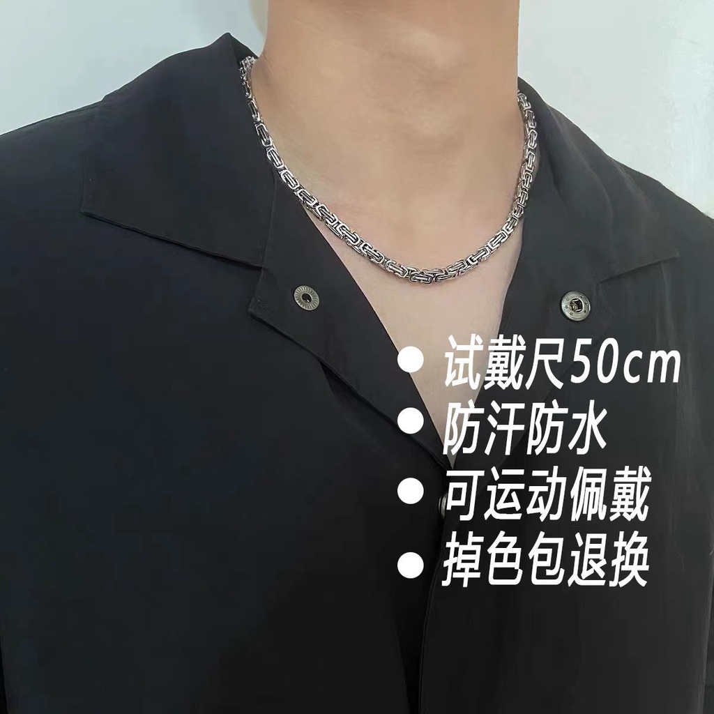 Vòng cổ Thép Titan Phong Cách hip hop Âu Mỹ Thời Trang Cho Nam