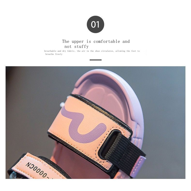 Xăng đan Công Chúa Đế Mềm Thời Trang Đi Biển Mùa Hè Cho Bé Gái