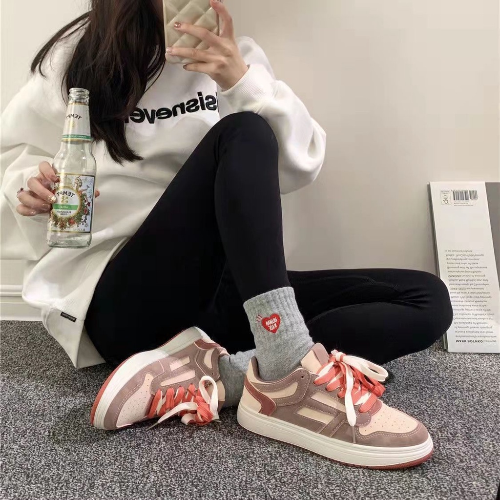 Giày Thể Thao Thoáng Khí Phong Cách Preppy Độc Đáo Thời Trang Xuân Hè Cho Nữ