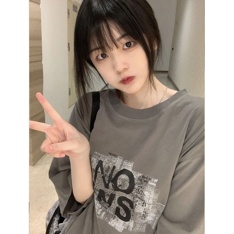 Áo Thun Tay Ngắn Dáng Rộng Phong Cách Preppy Ngọt Ngào Thời Trang Mùa Hè Cho Học Sinh