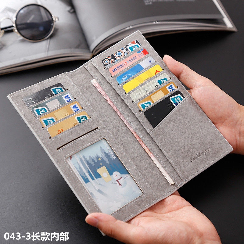 Ví Dài Siêu Mỏng Đựng Nhiều Thẻ Phong Cách Hàn Quốc Dành Cho Nam