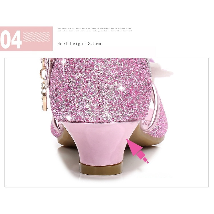 Xăng đan Cao Gót Hở Mũi Thời Trang Mùa Hè Hàn Quốc 2023 Dành Cho Bé Gái Cinderella