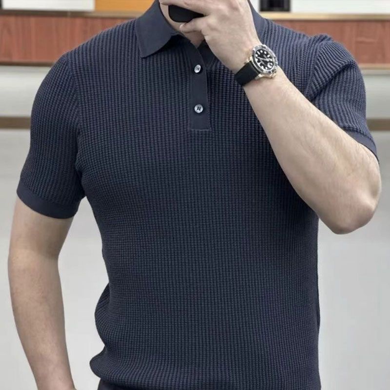 Áo Thun Polo Tay Ngắn Dáng Rộng Thêu Họa Tiết Màu Sắc Đơn Giản Thời Trang Mùa Hè Cho Nam