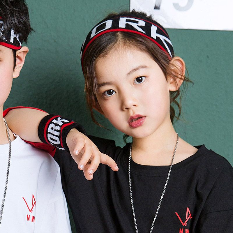 Băng Đô Thể Thao Dệt Kim Phong Cách Hip Hop Hàn Quốc Cho Bé Trai Và Gái