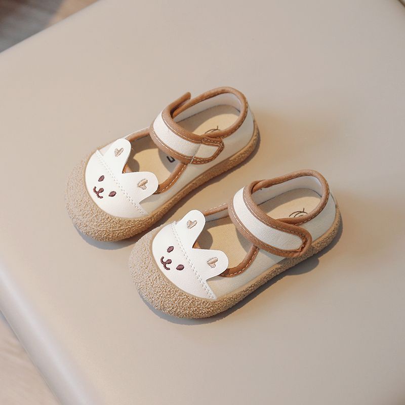 Giày Vải Canvas Mềm Đế Mềm In Hình Hoạt Hình Dễ Thương Thời Trang Xuân Thu Cho Bé Gái 5.25