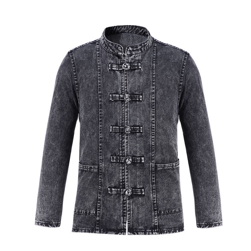 Áo khoác bò trắng cao cấp M-4XL áo jacket trang phục đi làm nam thường ngày áo khoác áo khoác bò học sinh thanh niên