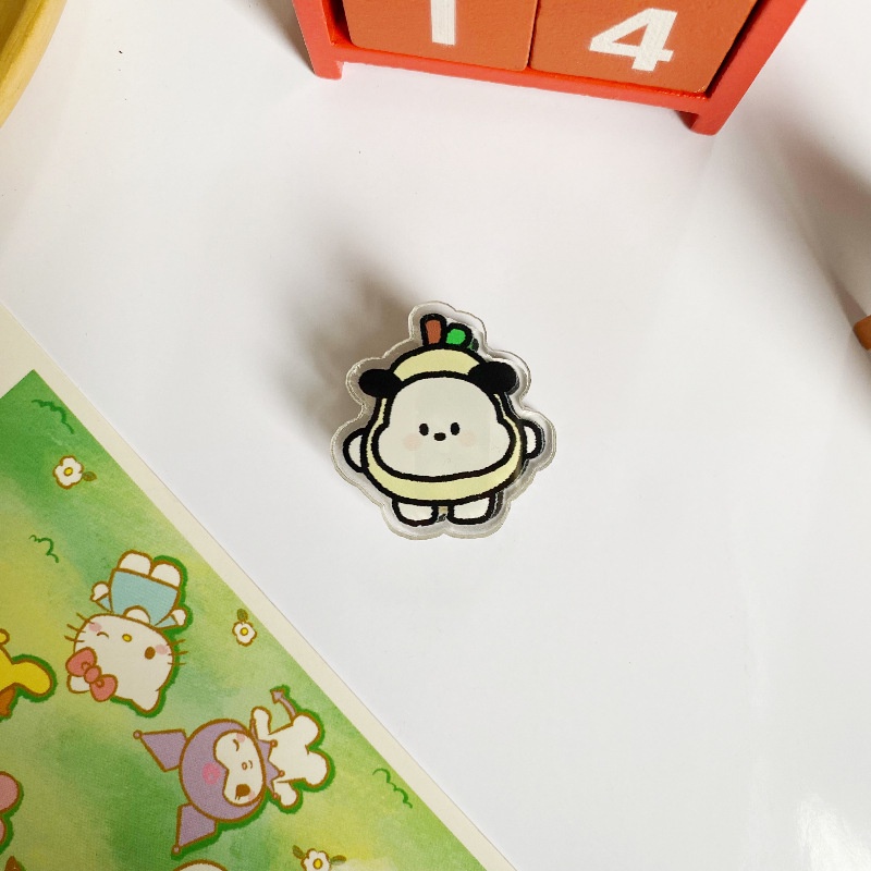 Kẹp Giấy Ghi Chú Bằng Acrylic Kiểu Hoạt Hình Dễ Thương Cho Bé Gái
