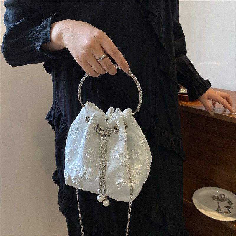 Niche Túi Xách bucket Đeo Vai 8.22 Họa Tiết Hoa Thời Trang 2022 Cho Nữ