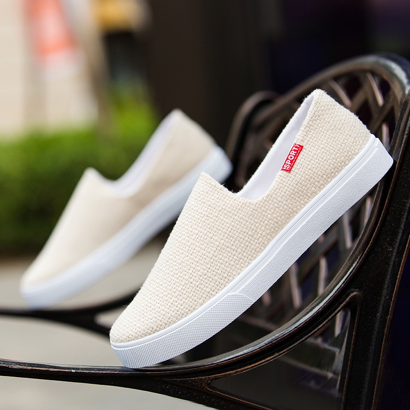 Giày Lười Vải Canvas Thoáng Khí Phong Cách Hàn Quốc Thời Trang Mùa Hè 2023