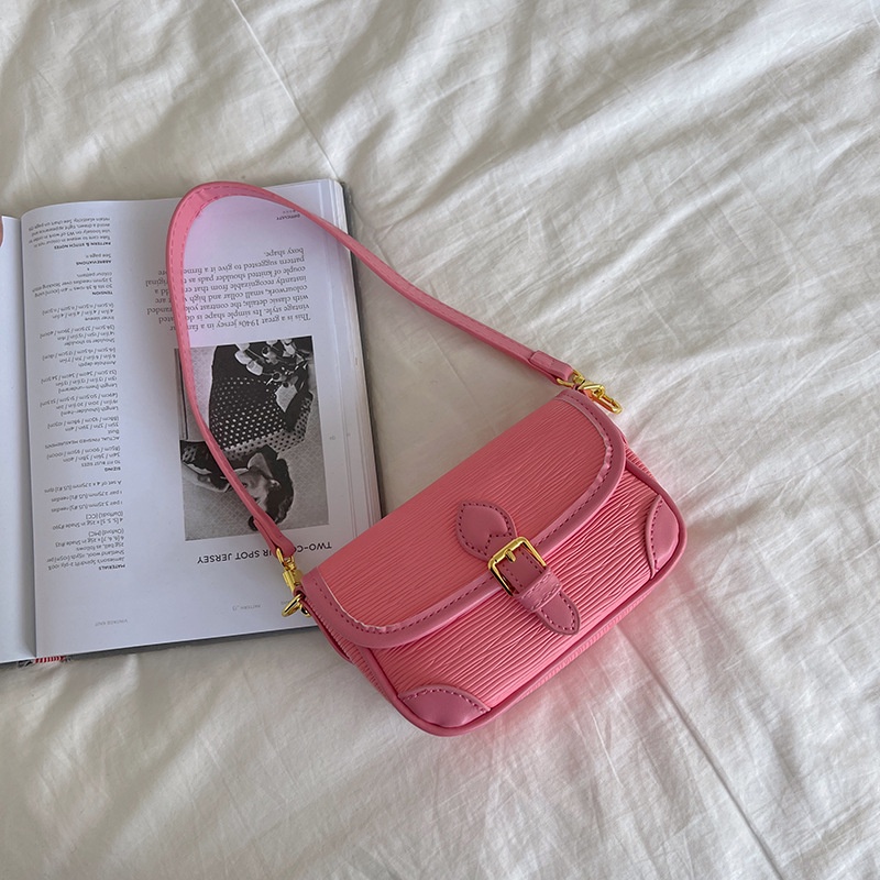 Túi Đeo Chéo Hình Vuông Nhỏ Màu Trơn Dễ Phối Đồ Thời Trang Cho Nữ