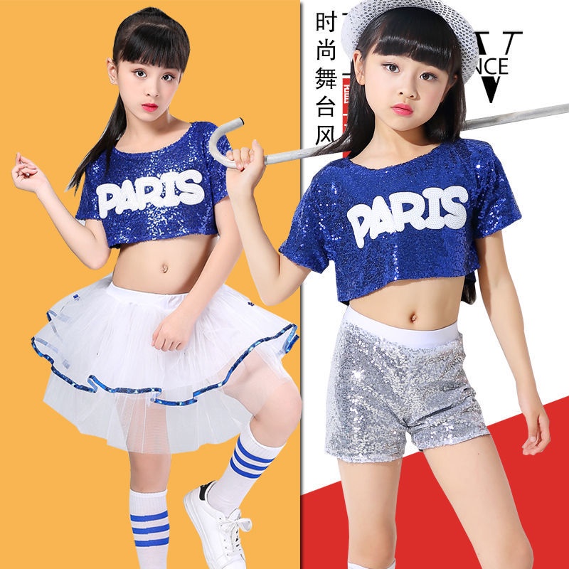 Bộ Trang Phục Cổ Vũ Nhảy Múa Đính Kim Sa 61 Cho Bé