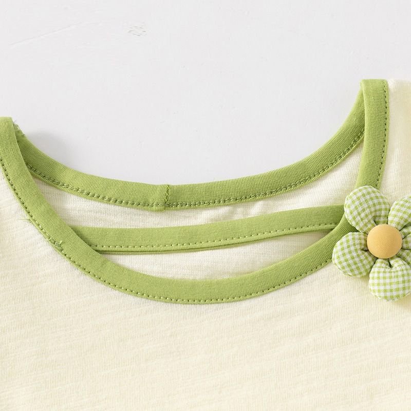 Áo Thun Tay Ngắn In Hoa Thời Trang Mùa Hè 2023 Mới Cho Bé Gái