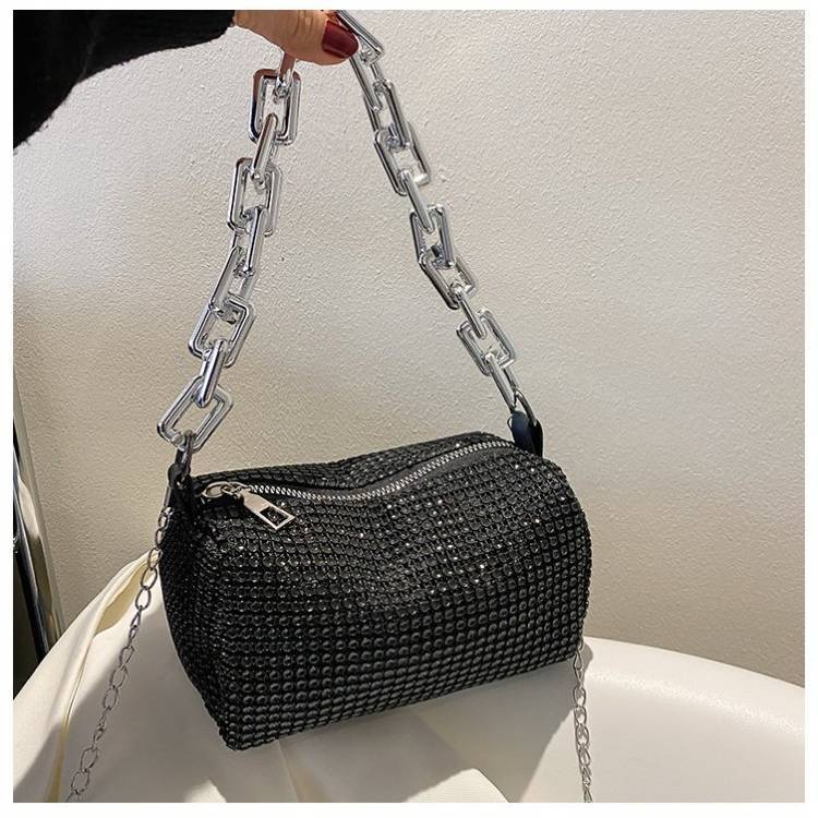 Túi Đeo Vai Đính Đá Kim Cương Toàn Bộ Phong Cách Mới Dễ Phối Đồ Cho Nữ