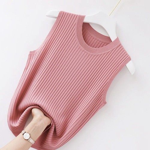 Áo Dệt Kim Sát Nách Dáng Ôm Thời Trang Mùa Hè Quyến Rũ Cho Nữ