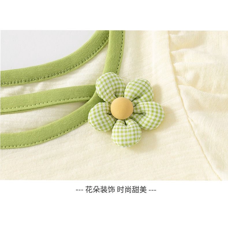 Áo Thun Tay Ngắn In Hoa Thời Trang Mùa Hè 2023 Mới Cho Bé Gái