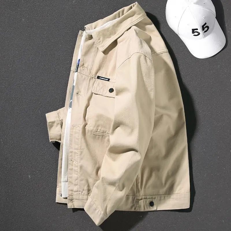 Áo khoác bò trắng cao cấp M-4XL áo jacket trang phục đi làm nam thường ngày áo khoác áo khoác bò học sinh thanh niên