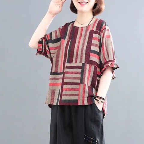 Bộ Đồ Cotton Dáng Rộng Thêu Họa Tiết Phong Cách Phương Tây Thời Trang Mùa Hè 2023 Cho Nữ